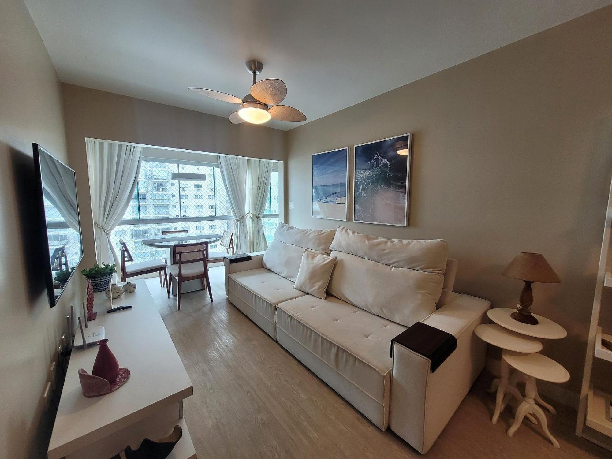 Apartamento Curta! |132| Fino Ap Frente Mar 3 Quartos